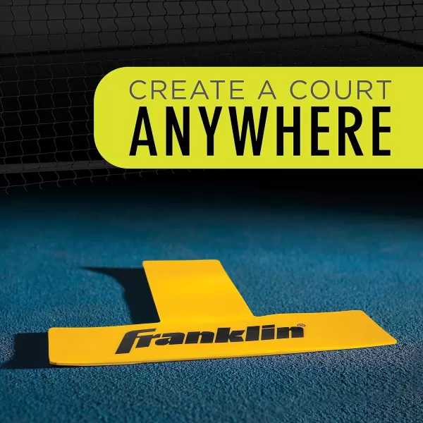 Franklin Sports Pickleball Court Marker Kit  Lines Marking Set with Tape Measure  Official Size Court Throw Down Markers