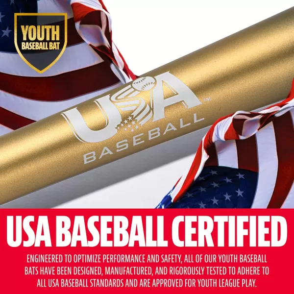 Franklin Sports Youth Baseball Bat  Heist Kids Baseball Bats for Ages 812  2 58quot Inch Big Barrel Kids Metal Bat  Youth Drop 9  10 Aluminum Bats  USA Baseball  26quot to 30quot BatsBlack