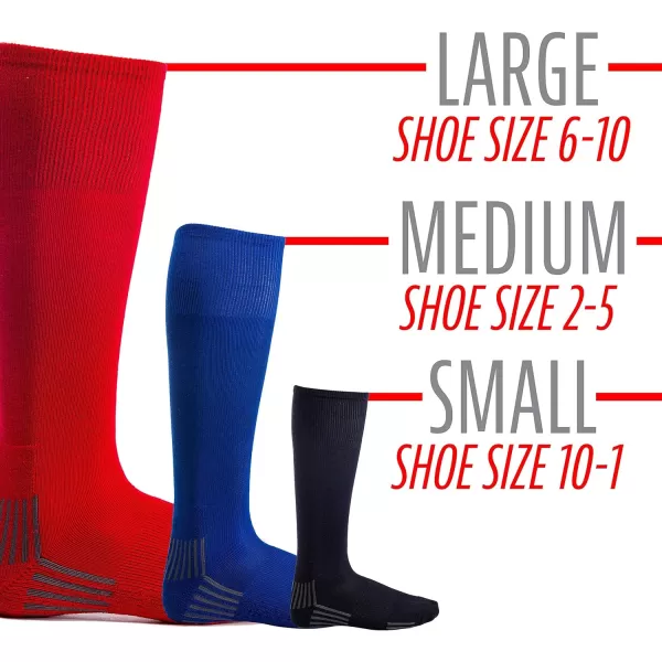 Franklin Sports Youth Baseball  Softball Socks  Baseball  Softball Knee Socks for Kids  Boys  Girls Tall Sports SocksRed