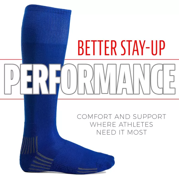 Franklin Sports Youth Baseball  Softball Socks  Baseball  Softball Knee Socks for Kids  Boys  Girls Tall Sports SocksRoyal Blue