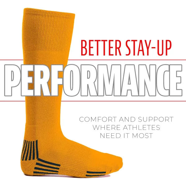 Franklin Sports Youth Baseball  Softball Socks  Baseball  Softball Knee Socks for Kids  Boys  Girls Tall Sports SocksYellow