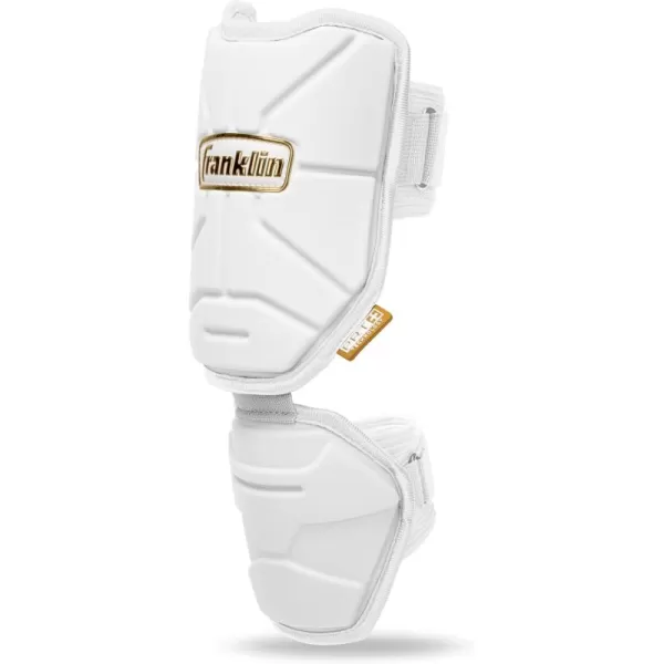 Franklin Sports Baseball Elbow Guard  PRT Series Adult Baseball  Softball Elbow Shield for BattingWhiteGold