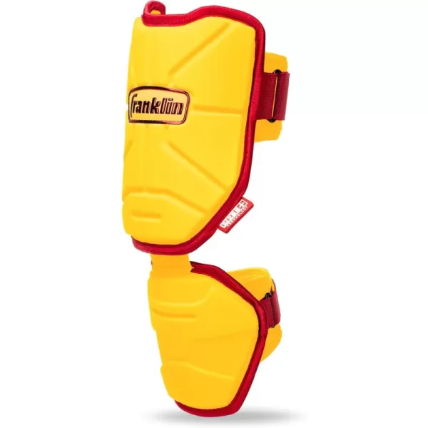Franklin Sports Baseball Elbow Guard  PRT Series Adult Baseball  Softball Elbow Shield for BattingYellowRed