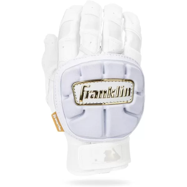Franklin Sports Baseball Hand Guard  PRT LT Series Adult Hand Protector for Batting  Protective Hand Shield for Right  Left Hand Hitters  Adjustable OneSize  AdultWhite