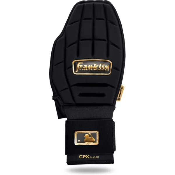 Franklin Sports MLB Baseball  Softball Sliding Mitt  CFX PRT Adult  Youth Protective Baserunning Sliding Gloves  Left  Right Hand Mitt  Hand  Wrist Protector for Running  Kids  Adults SizesBlackGold