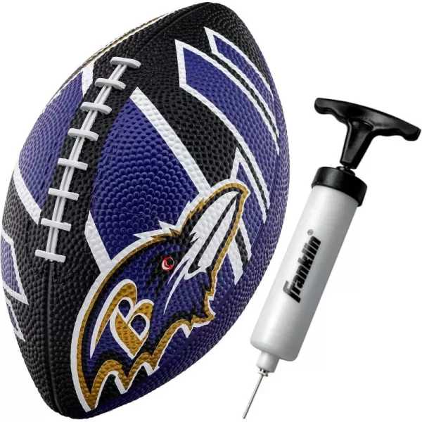 Franklin Sports NFL Team Footballs  Rubber Youth Mini Footballs for All NFL Teams  Kids Junior 85quot Football  Official NFL Licensed FootballsBaltimore Ravens