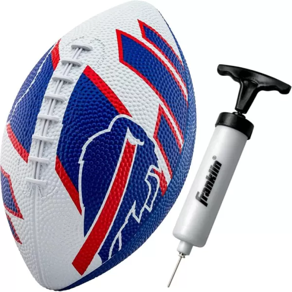 Franklin Sports NFL Team Footballs  Rubber Youth Mini Footballs for All NFL Teams  Kids Junior 85quot Football  Official NFL Licensed FootballsBuffalo Bills