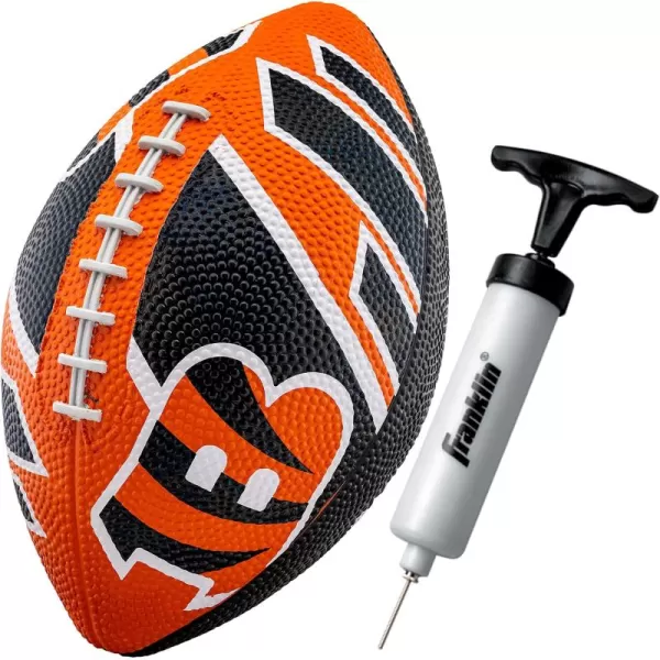 Franklin Sports NFL Team Footballs  Rubber Youth Mini Footballs for All NFL Teams  Kids Junior 85quot Football  Official NFL Licensed FootballsCincinnati Bengals