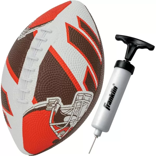 Franklin Sports NFL Team Footballs  Rubber Youth Mini Footballs for All NFL Teams  Kids Junior 85quot Football  Official NFL Licensed FootballsCleveland Browns