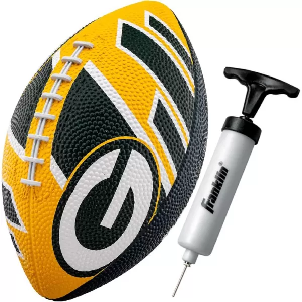 Franklin Sports NFL Team Footballs  Rubber Youth Mini Footballs for All NFL Teams  Kids Junior 85quot Football  Official NFL Licensed FootballsGreen Bay Packers