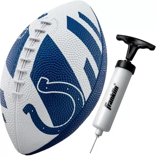 Franklin Sports NFL Team Footballs  Rubber Youth Mini Footballs for All NFL Teams  Kids Junior 85quot Football  Official NFL Licensed FootballsIndianapolis Colts