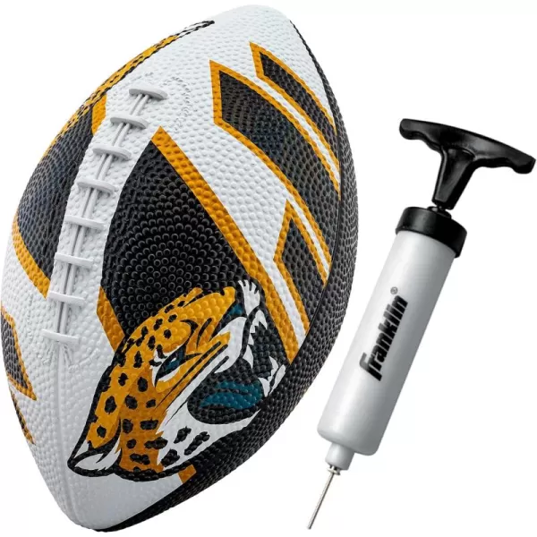 Franklin Sports NFL Team Footballs  Rubber Youth Mini Footballs for All NFL Teams  Kids Junior 85quot Football  Official NFL Licensed FootballsJacksonville Jaguars