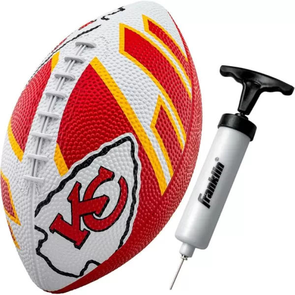 Franklin Sports NFL Team Footballs  Rubber Youth Mini Footballs for All NFL Teams  Kids Junior 85quot Football  Official NFL Licensed FootballsKansas City Chiefs