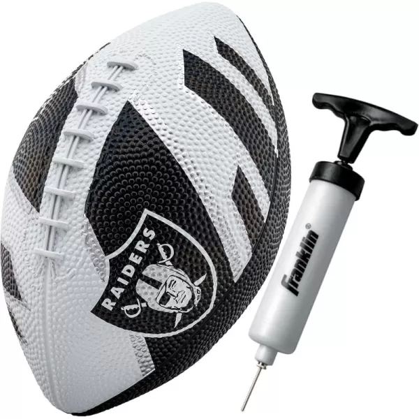 Franklin Sports NFL Team Footballs  Rubber Youth Mini Footballs for All NFL Teams  Kids Junior 85quot Football  Official NFL Licensed FootballsLas Vegas Raiders