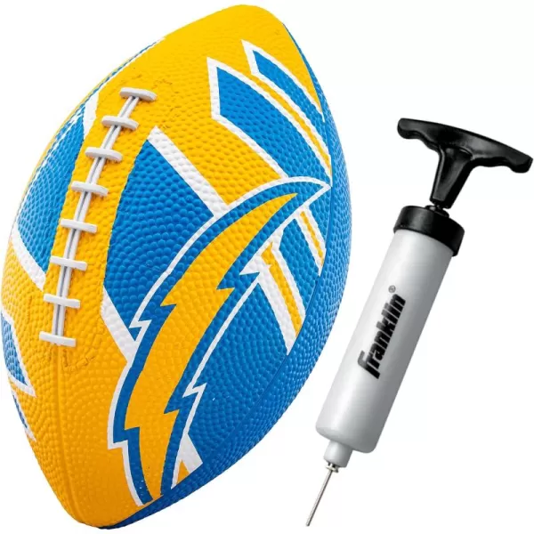 Franklin Sports NFL Team Footballs  Rubber Youth Mini Footballs for All NFL Teams  Kids Junior 85quot Football  Official NFL Licensed FootballsLos Angeles Chargers