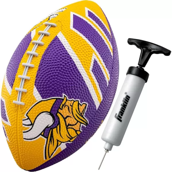 Franklin Sports NFL Team Footballs  Rubber Youth Mini Footballs for All NFL Teams  Kids Junior 85quot Football  Official NFL Licensed FootballsMinnesota Vikings