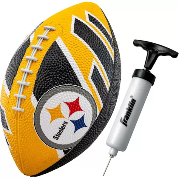 Franklin Sports NFL Team Footballs  Rubber Youth Mini Footballs for All NFL Teams  Kids Junior 85quot Football  Official NFL Licensed FootballsPittsburgh Steelers