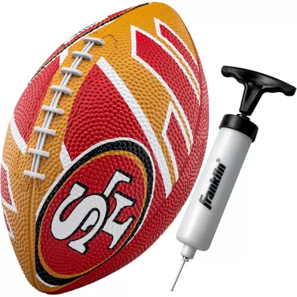 Franklin Sports NFL Team Footballs  Rubber Youth Mini Footballs for All NFL Teams  Kids Junior 85quot Football  Official NFL Licensed FootballsSan Francisco 49ers