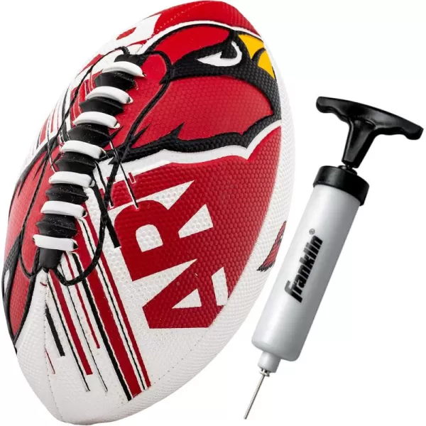 Franklin Sports NFL Team Footballs  Youth Mini Footballs for All NFL Teams  Kids Junior 85quot Football  Air Pump Sets  Official NFL Licensed FootballsArizona Cardinals