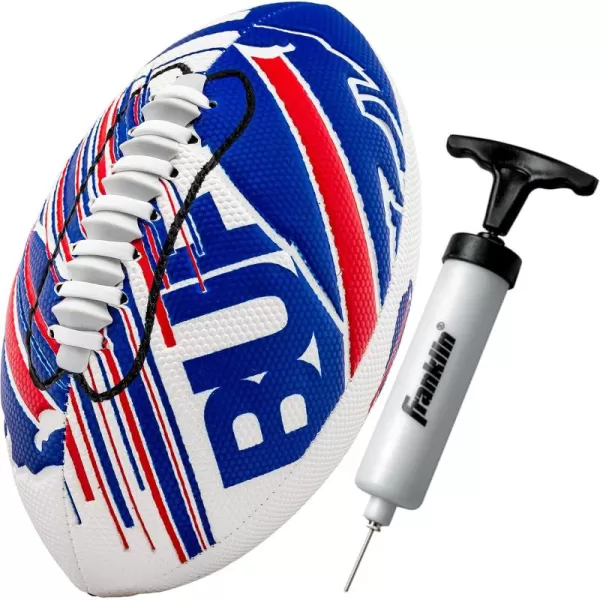 Franklin Sports NFL Team Footballs  Youth Mini Footballs for All NFL Teams  Kids Junior 85quot Football  Air Pump Sets  Official NFL Licensed FootballsBuffalo Bills
