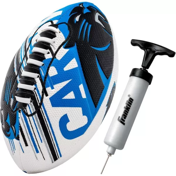 Franklin Sports NFL Team Footballs  Youth Mini Footballs for All NFL Teams  Kids Junior 85quot Football  Air Pump Sets  Official NFL Licensed FootballsCarolina Panthers
