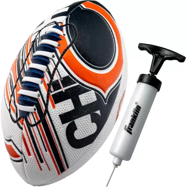 Franklin Sports NFL Team Footballs  Youth Mini Footballs for All NFL Teams  Kids Junior 85quot Football  Air Pump Sets  Official NFL Licensed FootballsChicago Bears