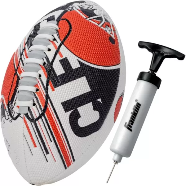 Franklin Sports NFL Team Footballs  Youth Mini Footballs for All NFL Teams  Kids Junior 85quot Football  Air Pump Sets  Official NFL Licensed FootballsCleveland Browns