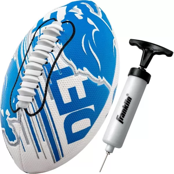 Franklin Sports NFL Team Footballs  Youth Mini Footballs for All NFL Teams  Kids Junior 85quot Football  Air Pump Sets  Official NFL Licensed FootballsDetroit Lions