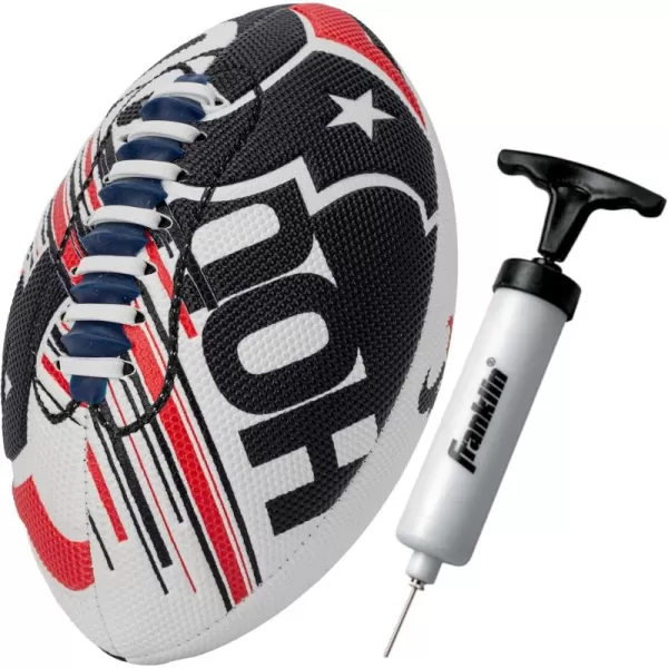 Franklin Sports NFL Team Footballs  Youth Mini Footballs for All NFL Teams  Kids Junior 85quot Football  Air Pump Sets  Official NFL Licensed FootballsHouston Texans