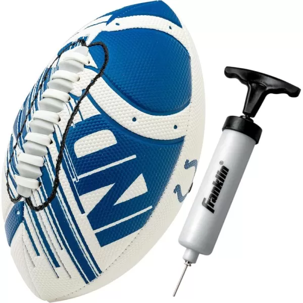 Franklin Sports NFL Team Footballs  Youth Mini Footballs for All NFL Teams  Kids Junior 85quot Football  Air Pump Sets  Official NFL Licensed FootballsIndianapolis Colts