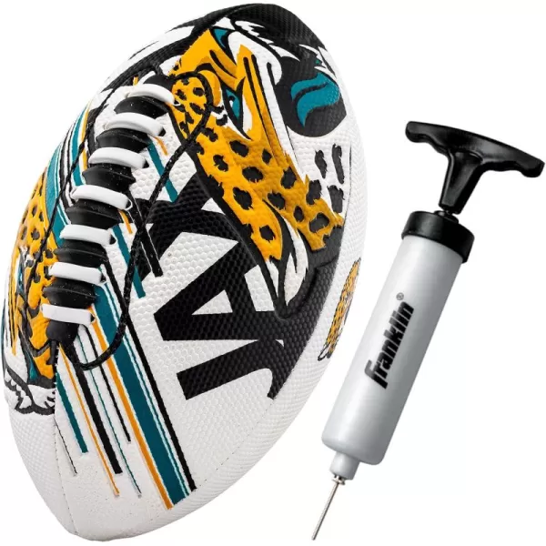 Franklin Sports NFL Team Footballs  Youth Mini Footballs for All NFL Teams  Kids Junior 85quot Football  Air Pump Sets  Official NFL Licensed FootballsJacksonville Jaguars
