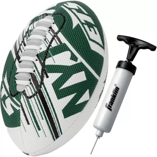 Franklin Sports NFL Team Footballs  Youth Mini Footballs for All NFL Teams  Kids Junior 85quot Football  Air Pump Sets  Official NFL Licensed FootballsNew York Jets 2