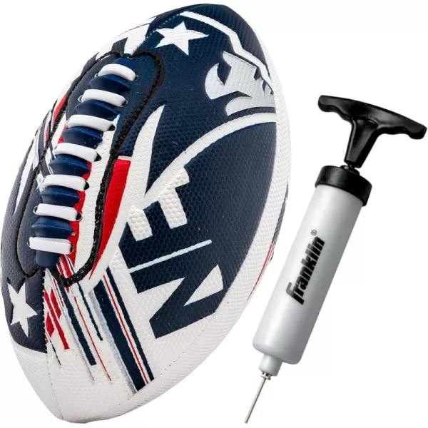 Franklin Sports NFL Team Footballs  Youth Mini Footballs for All NFL Teams  Kids Junior 85quot Football  Air Pump Sets  Official NFL Licensed FootballsNew England Patriots