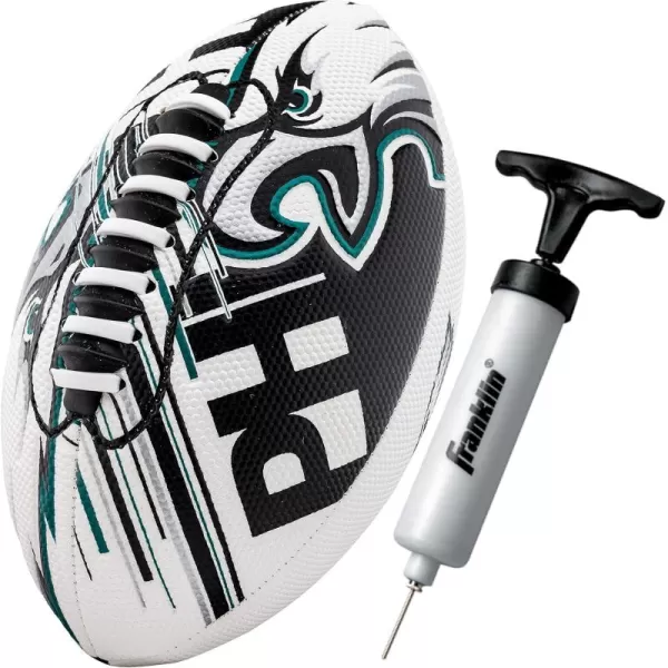 Franklin Sports NFL Team Footballs  Youth Mini Footballs for All NFL Teams  Kids Junior 85quot Football  Air Pump Sets  Official NFL Licensed FootballsPhiladelphia Eagles