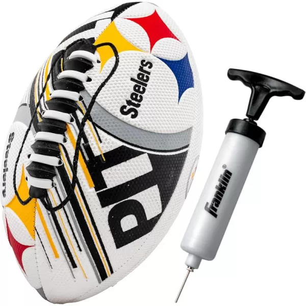 Franklin Sports NFL Team Footballs  Youth Mini Footballs for All NFL Teams  Kids Junior 85quot Football  Air Pump Sets  Official NFL Licensed FootballsPittsburgh Steelers