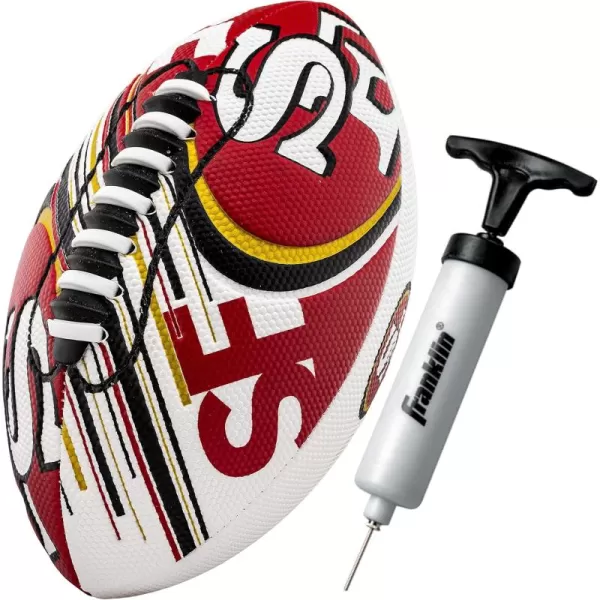 Franklin Sports NFL Team Footballs  Youth Mini Footballs for All NFL Teams  Kids Junior 85quot Football  Air Pump Sets  Official NFL Licensed FootballsSan Francisco 49ers