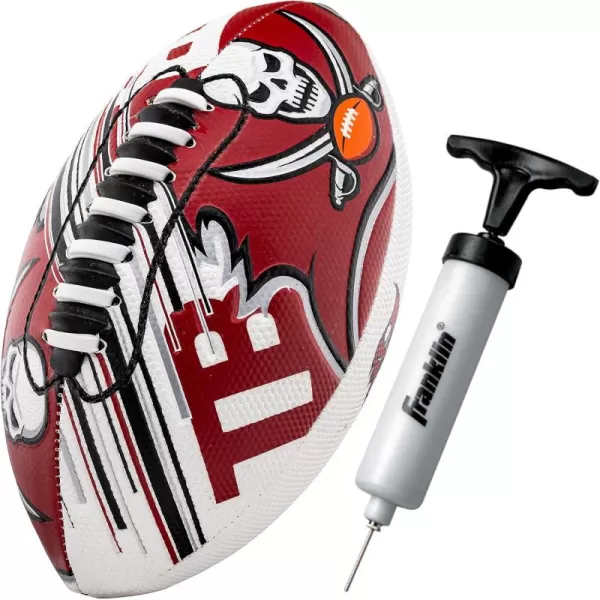Franklin Sports NFL Team Footballs  Youth Mini Footballs for All NFL Teams  Kids Junior 85quot Football  Air Pump Sets  Official NFL Licensed FootballsTampa Bay Buccaneers