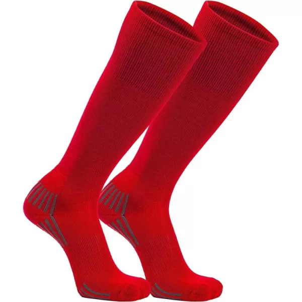 Franklin Sports Youth Baseball  Softball Socks  Baseball  Softball Knee Socks for Kids  Boys  Girls Tall Sports SocksRed
