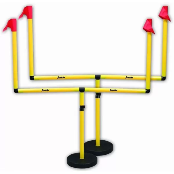 Franklin Sports Youth Football Goal Post Set  Kids Football Easily Adjustable Field Goals  Includes 2 Goal Posts  Perfect for Ages 4 Backyard Play