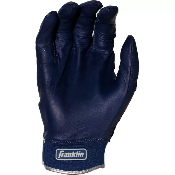 Franklin Sports MLB Baseball Batting Gloves  Powerstrap Adult  Youth Batting Gloves  Mens  Womens Baseball  Softball Batting Gloves  Boys  Girls Batting GlovesChrome Navy