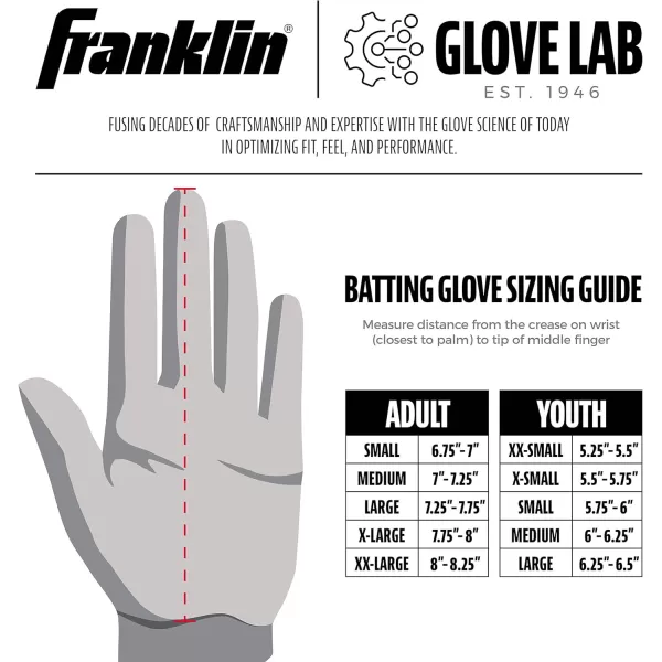Franklin Sports MLB Baseball Batting Gloves  Powerstrap Adult  Youth Batting Gloves  Mens  Womens Baseball  Softball Batting Gloves  Boys  Girls Batting GlovesChrome Royal
