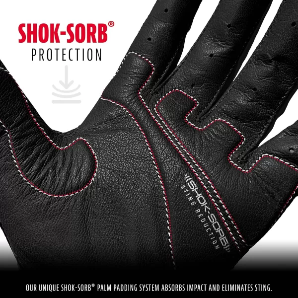 Franklin Sports MLB Baseball Batting Gloves  ShokSorb X Batting Gloves for Baseball  Softball  Adult  Youth Padded NonSting Batting Glove Pairs  Multiple Colors  SizesBlackBlack