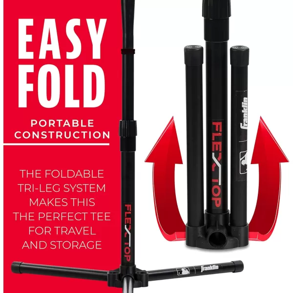 Franklin Sports MLB Flex Top Baseball Batting Tees  Portable Hitting Tees for Baseball Teeball  Softball Practice  Kids  Adult Batting Tee StandsTee Ball