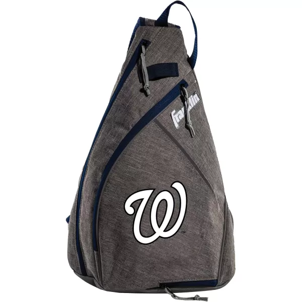 Franklin Sports MLB Team Licensed Crossbody Slingbak Baseball Shoulder Bag for Men ampamp WomenWashington Nationals