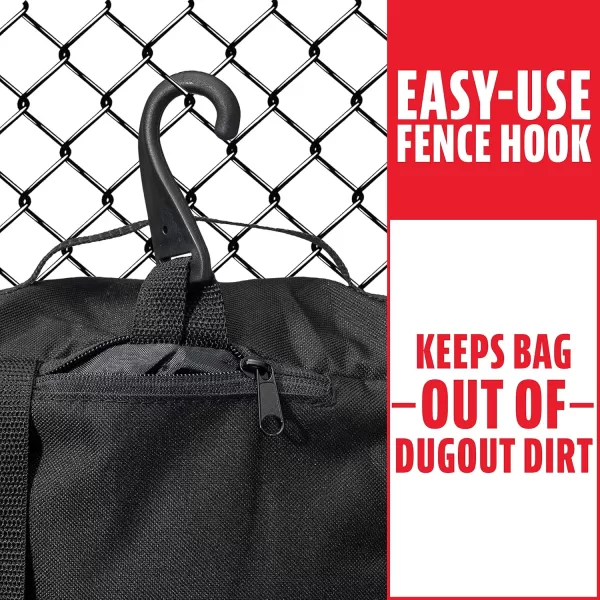 Franklin Sports Utility 144 Bag  MultiPurpose Bag  Fit Bat Up to 26quotBlackGray