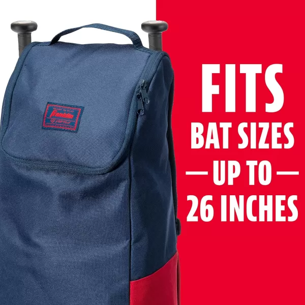 Franklin Sports Utility 144 Bag  MultiPurpose Bag  Fit Bat Up to 26quotNavyRed