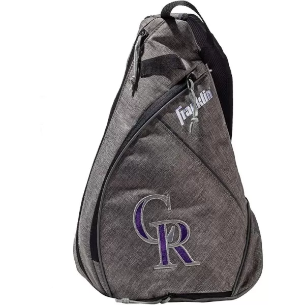 Franklin Sports MLB Team Licensed Crossbody Slingbak Baseball Shoulder Bag for Men ampamp WomenColoado Rockies