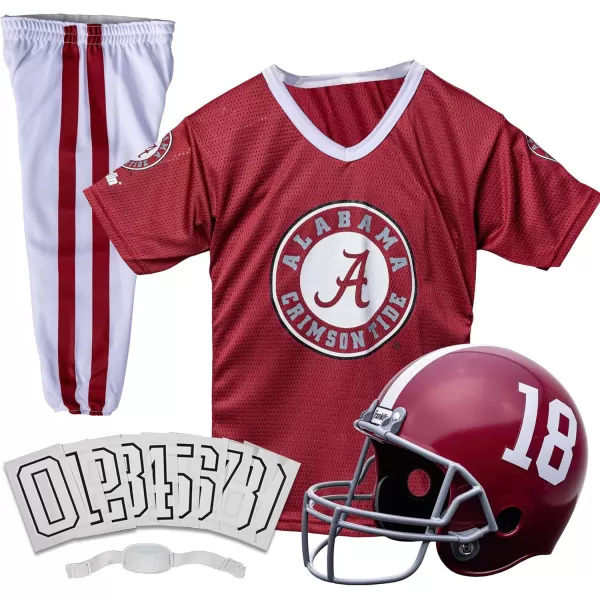 imageFranklin Sports NCAA Kids Football Uniform SetYouth Football Costume for Boys ampamp Girls  Set Includes Helmet Jersey ampamp PantsAlabama Crimson Tide