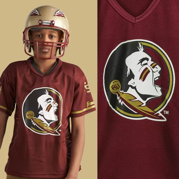 imageFranklin Sports NCAA Kids Football Uniform SetYouth Football Costume for Boys ampamp Girls  Set Includes Helmet Jersey ampamp PantsFlorida State Seminoles