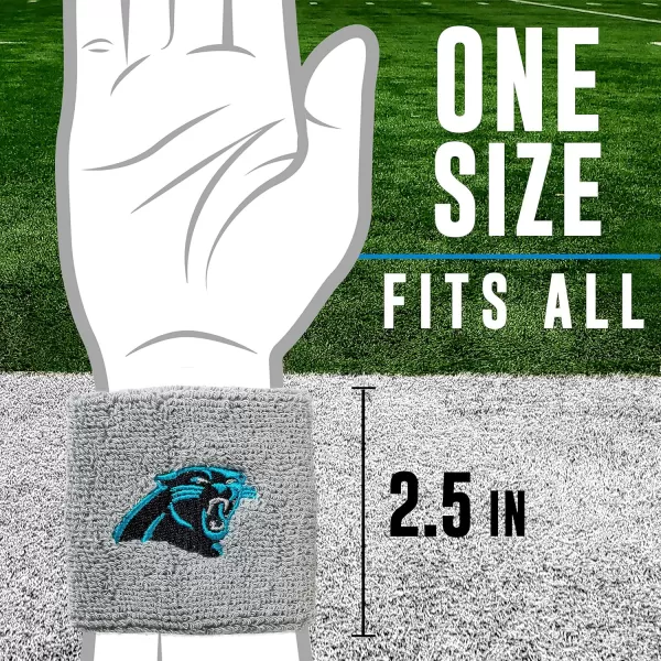 imageFranklin Sports NFL Team Wristbands  Youth NFL Team Logo Wristbands  Great for Costumes and Uniforms  Pair of WristbandsCarolina Panthers